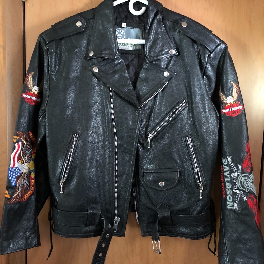 Vintage Embroidered Harley Davidson Jacket